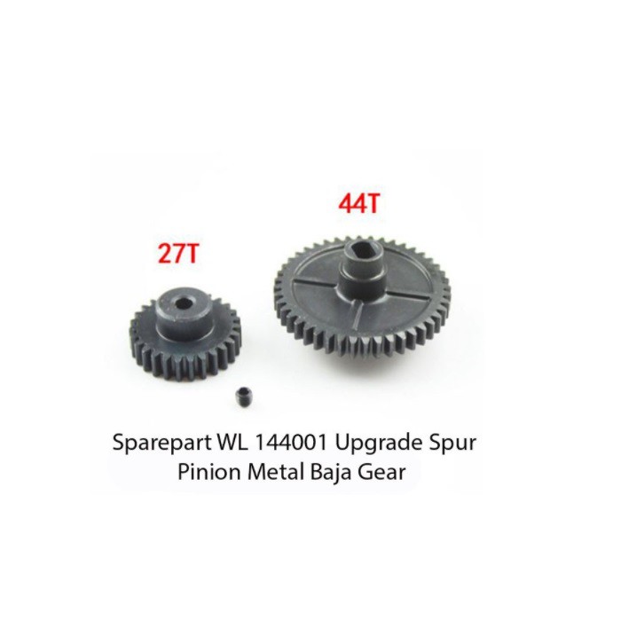 Sparepart WL 144001 Upgrade Spur Pinion Metal Baja Gear