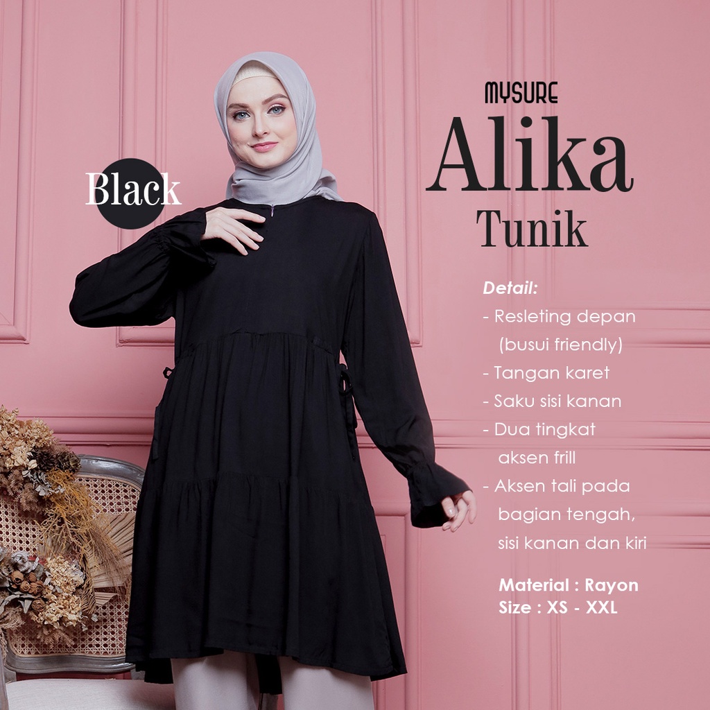 Tunik Wanita Alika Tunik By Mysure Alika Tunik Dress Gamis Busana Muslim Terbaru Alika Tunik Dress P