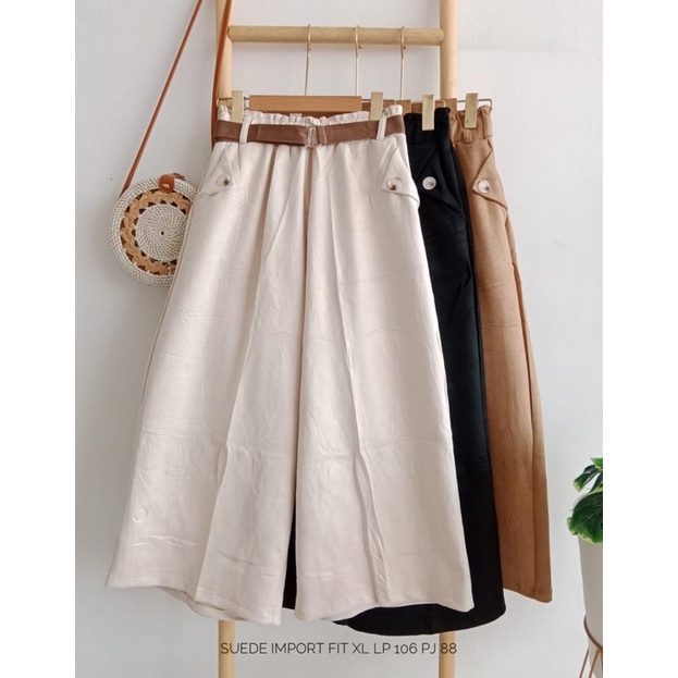 Celana Kulot Suede Import Jumbo