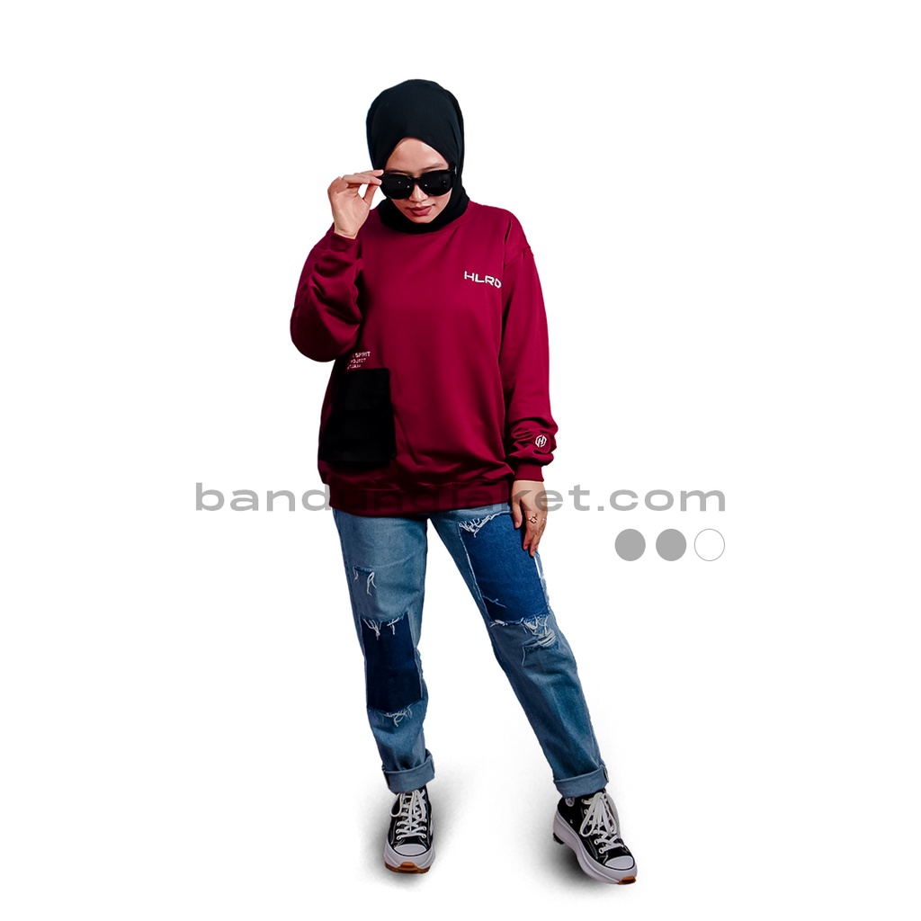 HOLYRIDER Sweatshirt Pocket Down Maroon