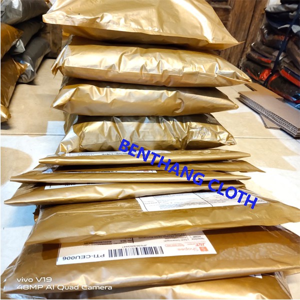 Plastik Online Shop 30x40/Plastik Packing Olshop {POLOS} Hd tanpa Plong/Tanpa handle GOLD