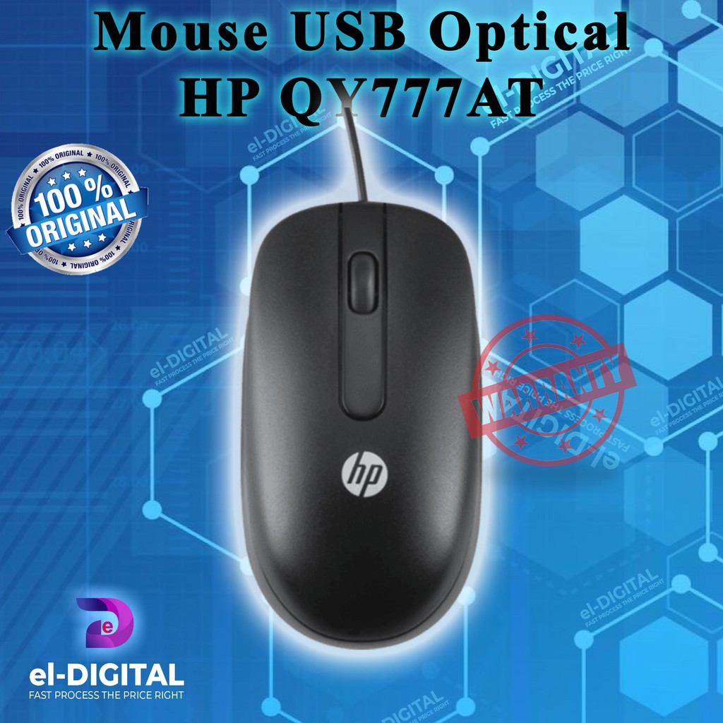 Mouse USB Optical Scroll Accessories PC Laptop Komputer Original HP QY777AT  Termurah