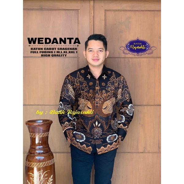 Wedanta Kemeja Batik Pria Lengan Panjang Full Furing by Rajasakti