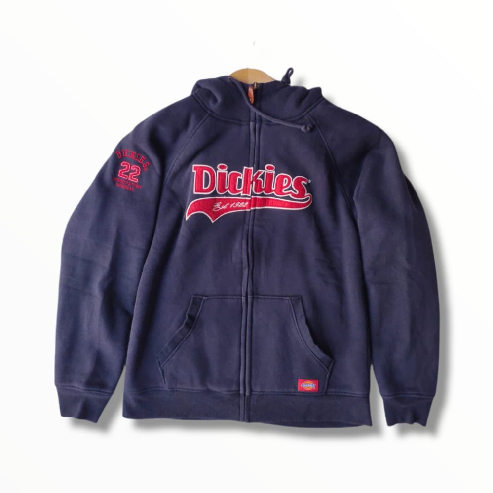 ZIPPER HOODIE DICKIES BULU SERPA NAVY SIZE M FIT L