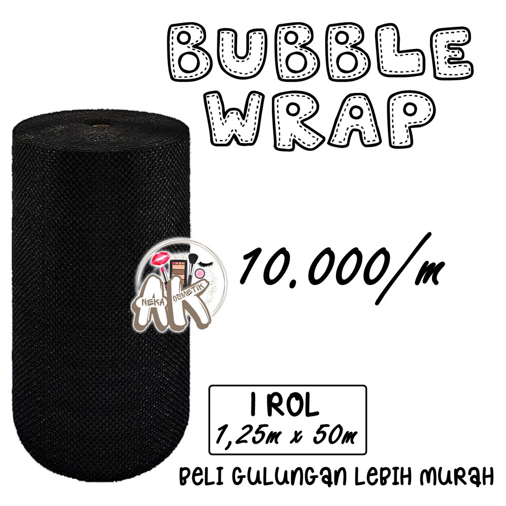 Bubble WRAP HITAM / Putih harga per RoLL