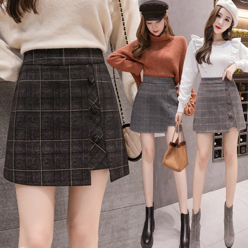 KARAKOREA 827 Minju Skirt Rok  Mini Autumn Skirt Rok  Pendek  