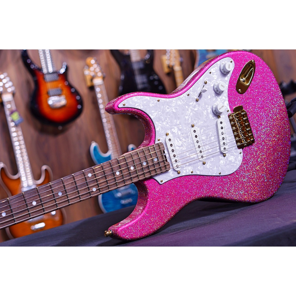 ESP SNAPPER Takayoshi Ohmura Custom -Twinkle Pink Rosewood fretboard E1500212