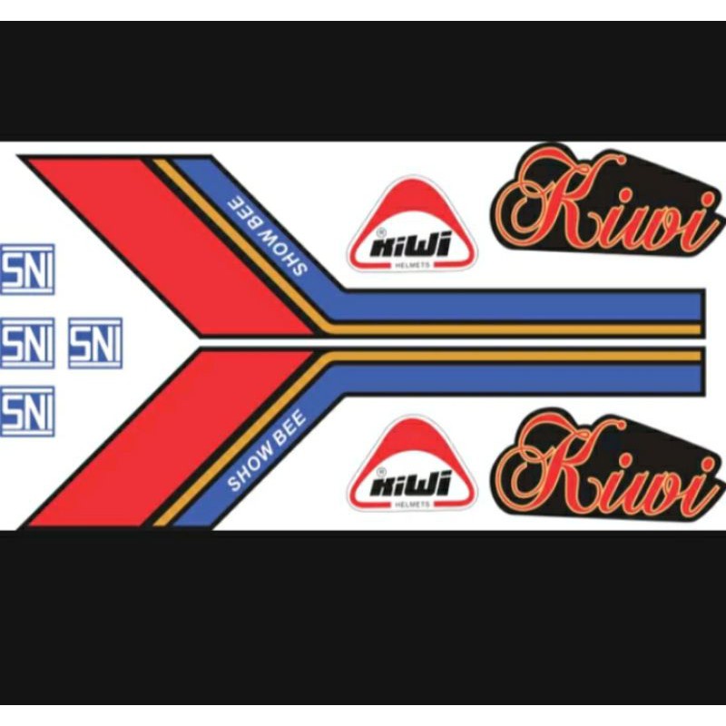 stiker helm jadul KIWI