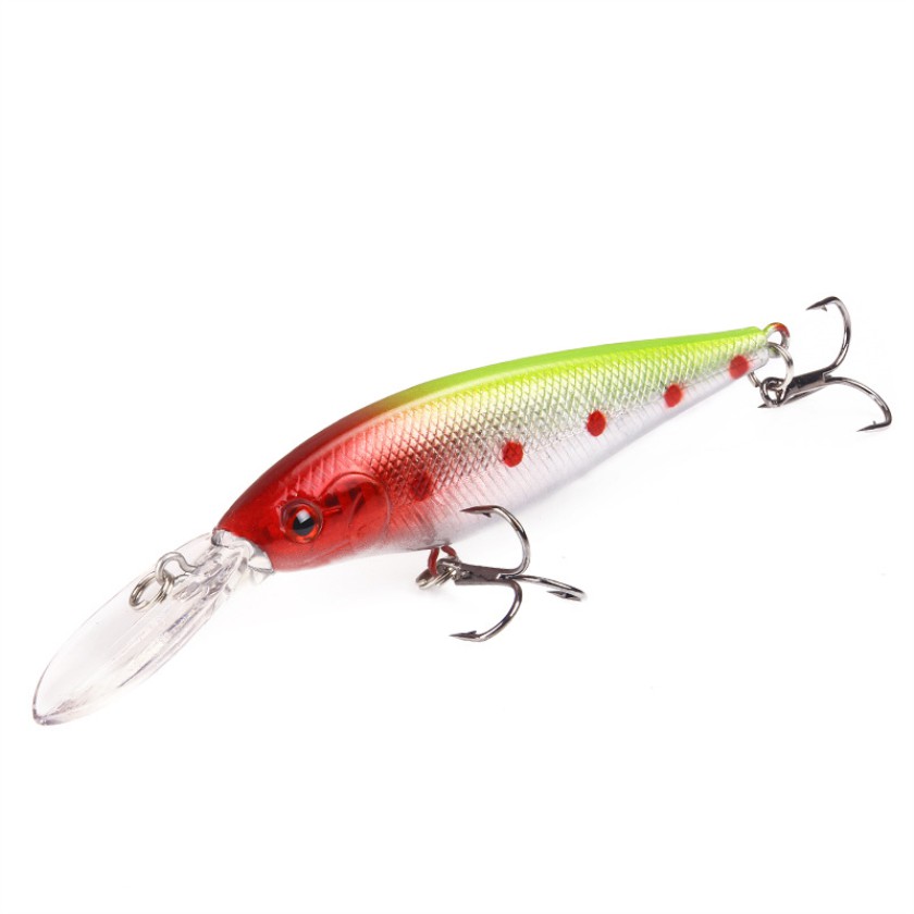 Shengyao 1Pcs Umpan Pancing Minnow 11cm/9.5g Fishing Lure Ikan Bass Floating Swimbait Wobbler Kail Memancing