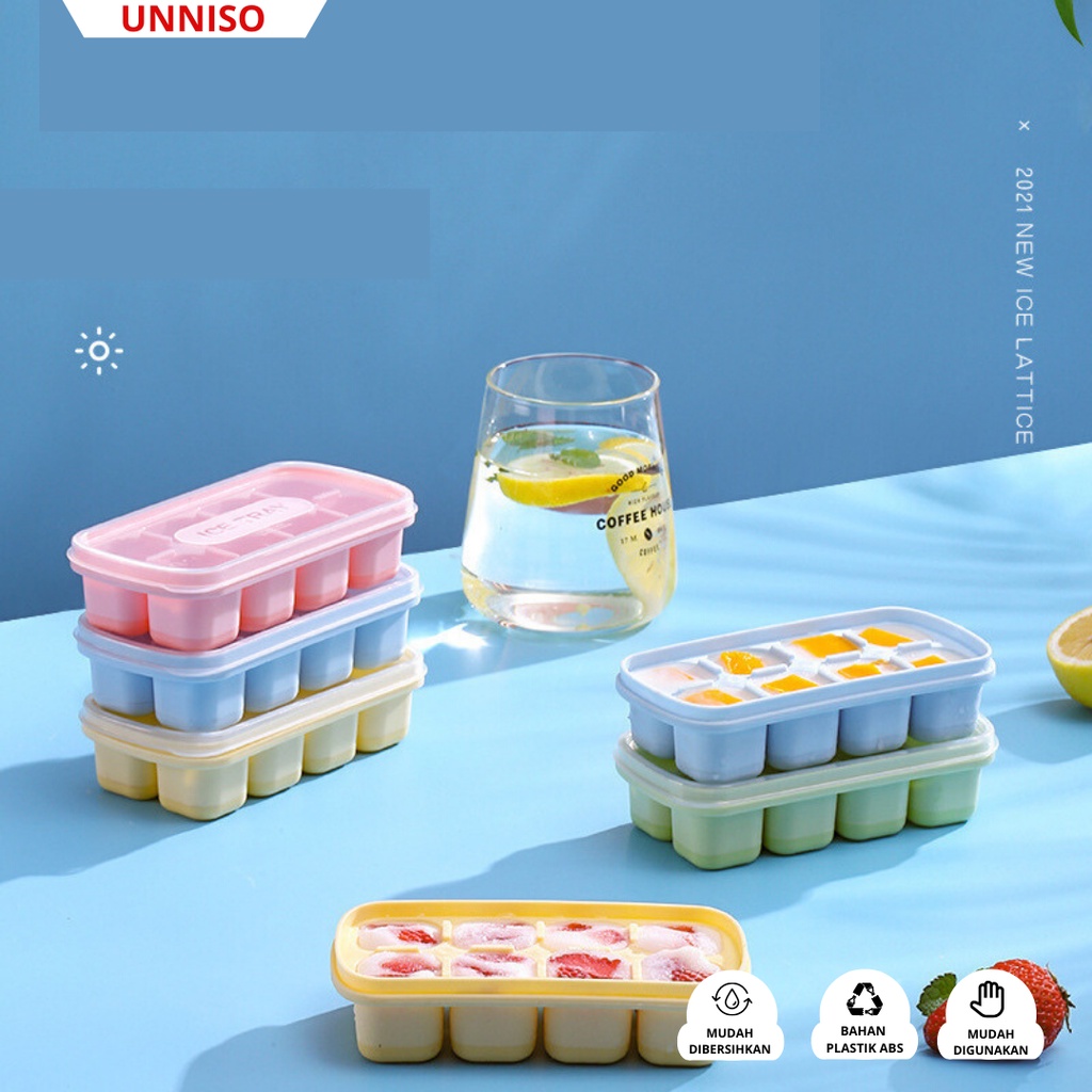 UNNISO - Cetakan Es Batu Silicone 8 Grid CE12