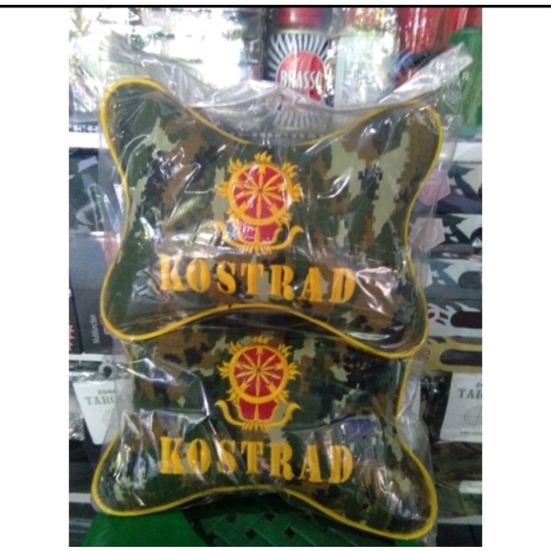 Bantal mobil TNI AD/Bantal mobil Kostrad/Bordir logo timbul