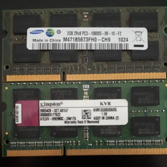 Ram laptop DDR3 2gb 10600