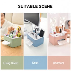 ECOCO Storage Box Kotak Penyimpanan Office Desk Case Organizer Tisue LF89001 Gray