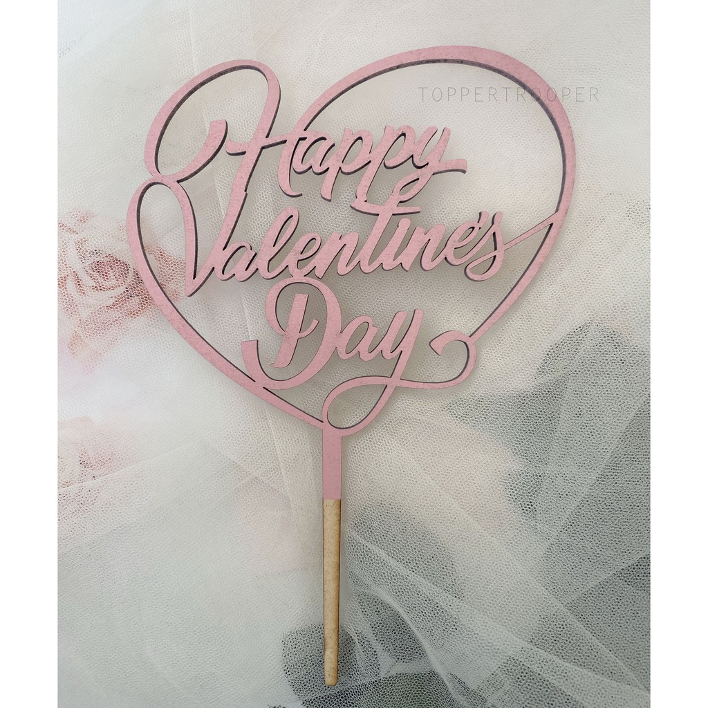 Cake Topper / Topper Kue / Tusukan Bunga / Tag Hampers Valentine