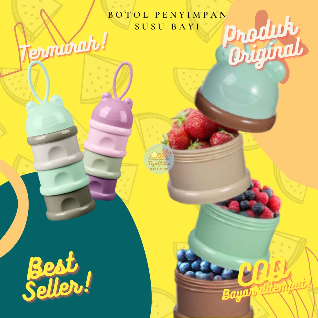 Botol Tempat Penyimpanan Susu Bubu Dispenser Container Susu Travelling Bayi Praktis