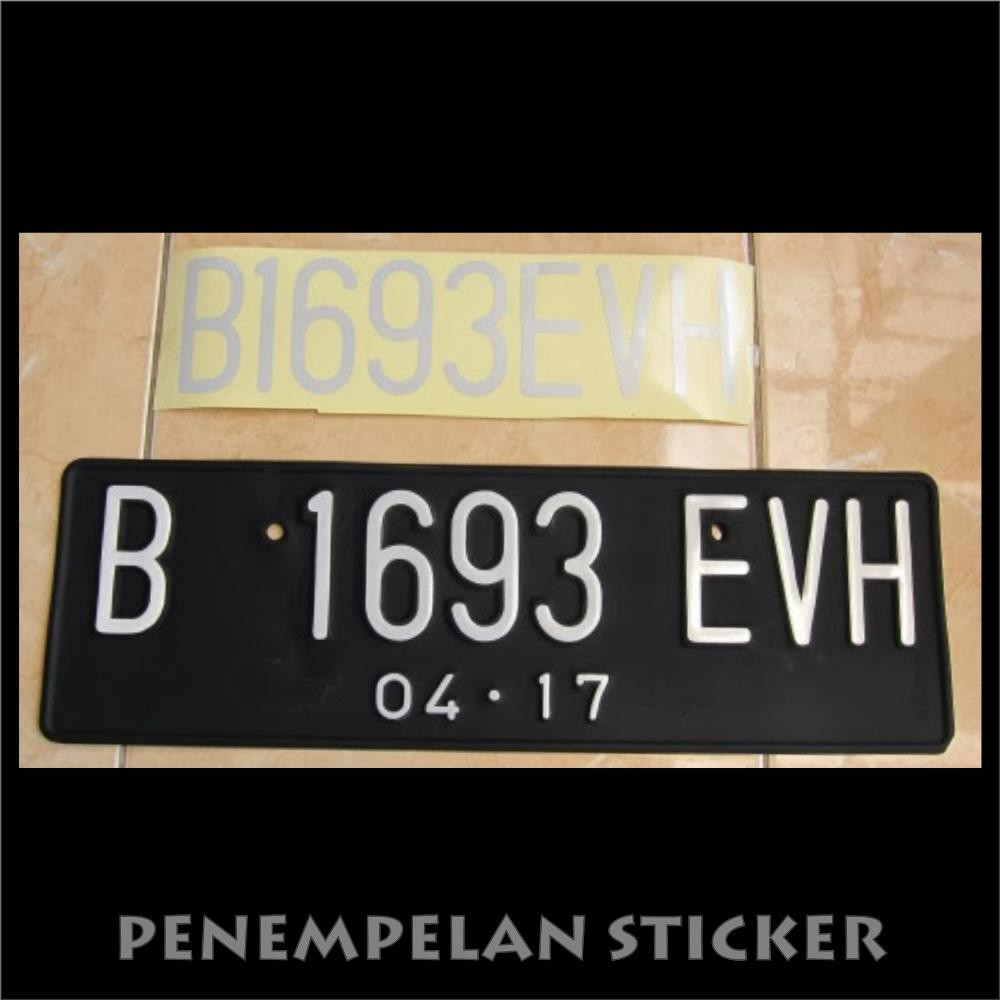 Cutting Sticker Stiker Custom Plat Nomor Mobil Murah Berkualitas