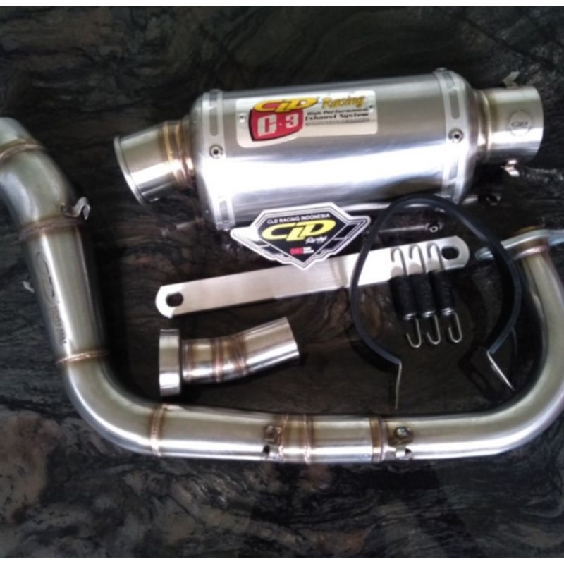 Knalpot CLD Racing Beat Karbu Beat Fi type C3 Oval Doff