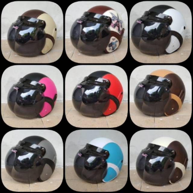 Helm bogo helm bogo retro dewasa full kulit