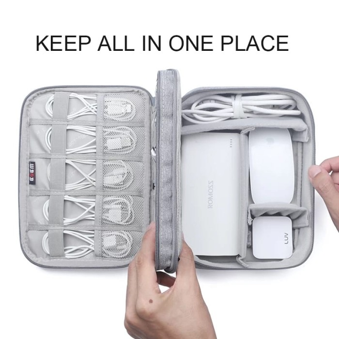 Triple W 2in1 Cable Gatget Organizer Tas Kabel USB IPAD Tablet BUBM