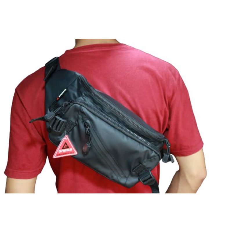 Tas Slempang Distro 100% ORIGINAL Waterproof anti air Gress / Waistbag ANTI AIR / Tas slempang Pria / Waisbag Pria