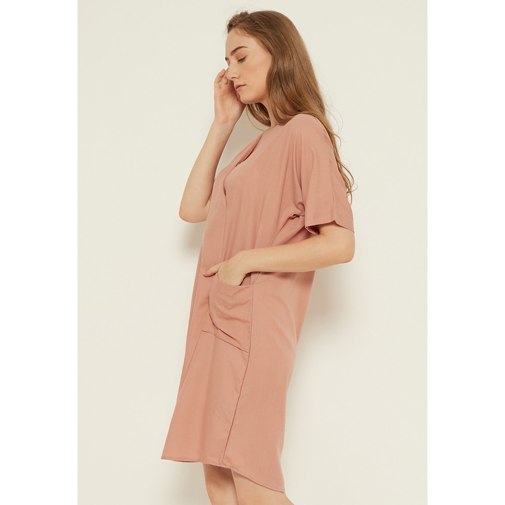 N&amp;A - SUNDAY DRESS BLUSHY PINK - Dress / Dress Wanita / Dress Sehari-Hari / Dress Korea / Pakaian Wanita