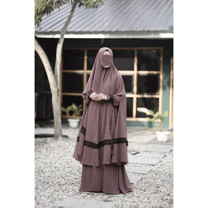 ZAUHARA GAMIS SET HILYA HIJAB SYARI POLOS