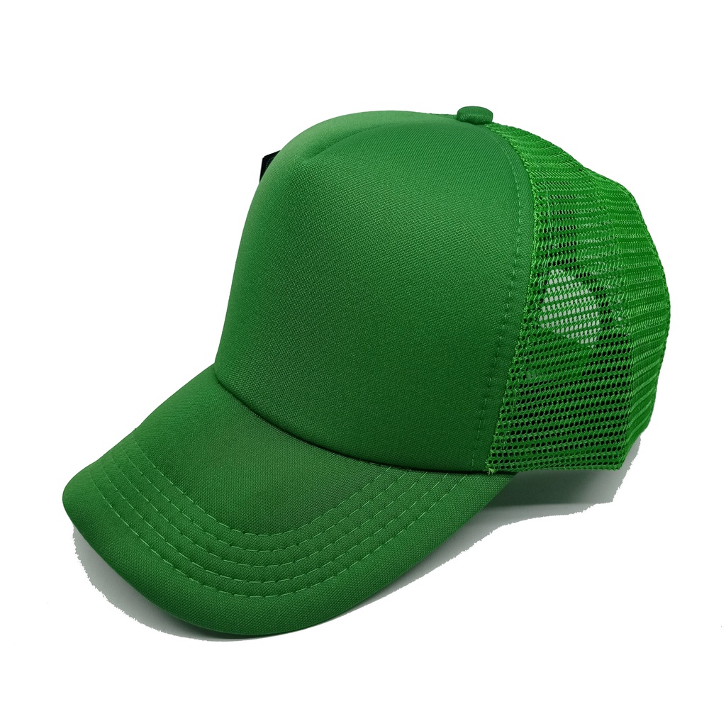 Topi Trucker Jaring Polos Hijau Fuji dewasa