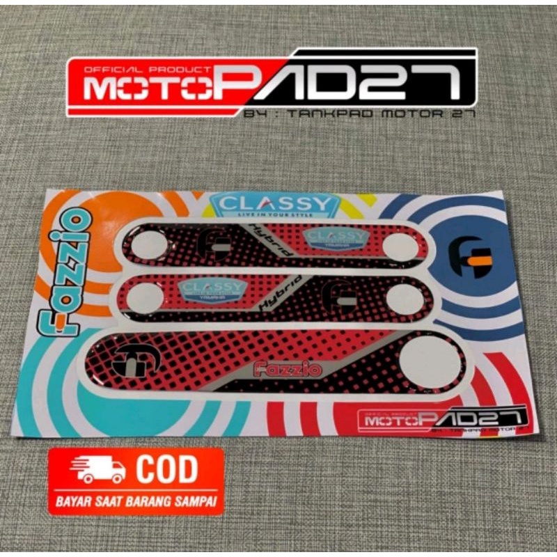 Motopad27 Stiker sticker resin  tutup panel samping dan depan yamaha Fazzio