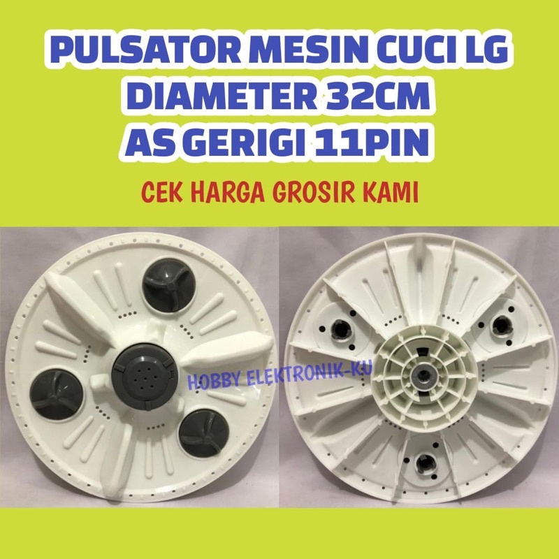 PULSATOR MESIN CUCI LG DIAMETER 32CM AS GERIGI 11PIN