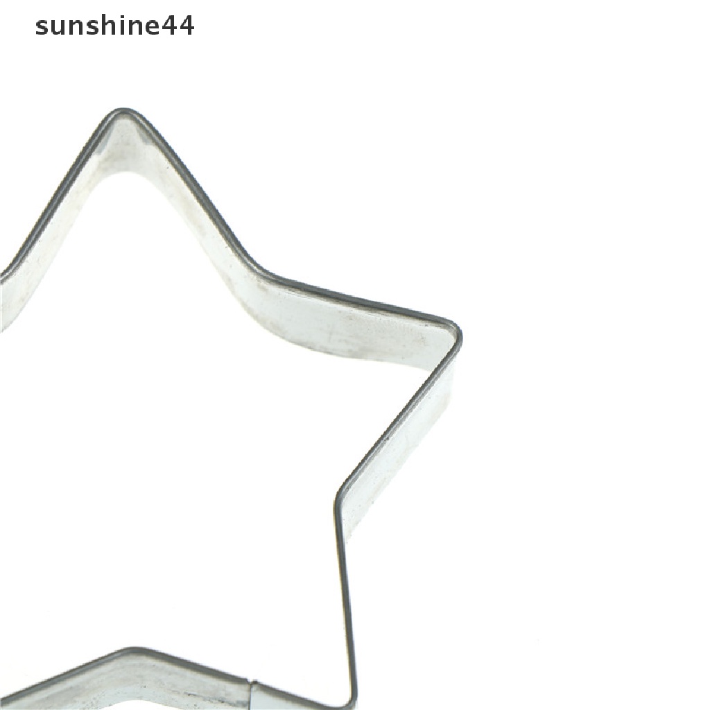 Sunshine 5pcs Cetakan Pemotong Kue / Biskuit diy Bentuk Bintang Bahan stainless steel