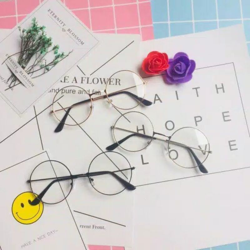 KACAMATA OVAL / KACAMATA KOREA / Kacamata OVAL KOREA fashion pria wanita