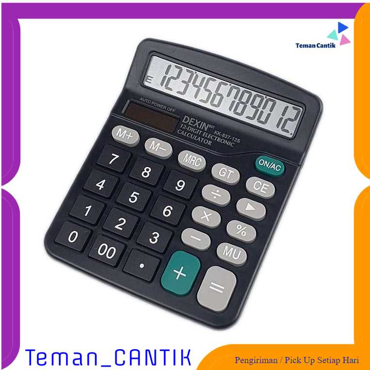 

TC-DA1 DEXIN Kalkulator Elektronik 12 Digit - KK-837-12S