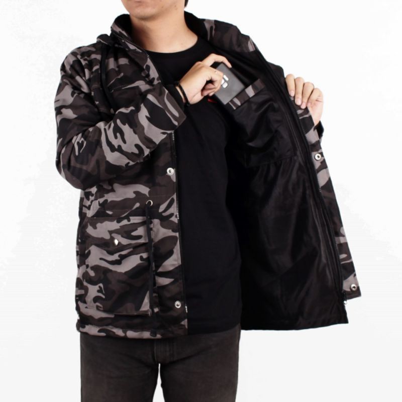 [WANGKER'S Original] Jaket Pria Parka Army Militer Loreng