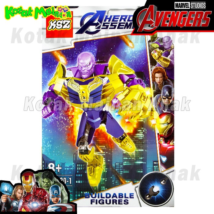 Mainan Anak Brick Block Heroes Assemble Avengers KSZ 330 Thanos