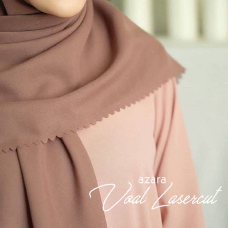 JILBAB AZARA SEGIEMPAT MOTIF LASER CUTTING / SEGI EMPAT LASER CUT MOTIF