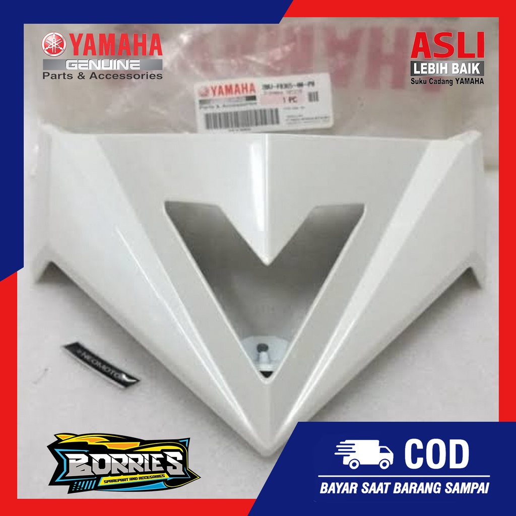 Cover Visor dasi yamaha Xride 115 putih original 2BU-F8365-00-P0