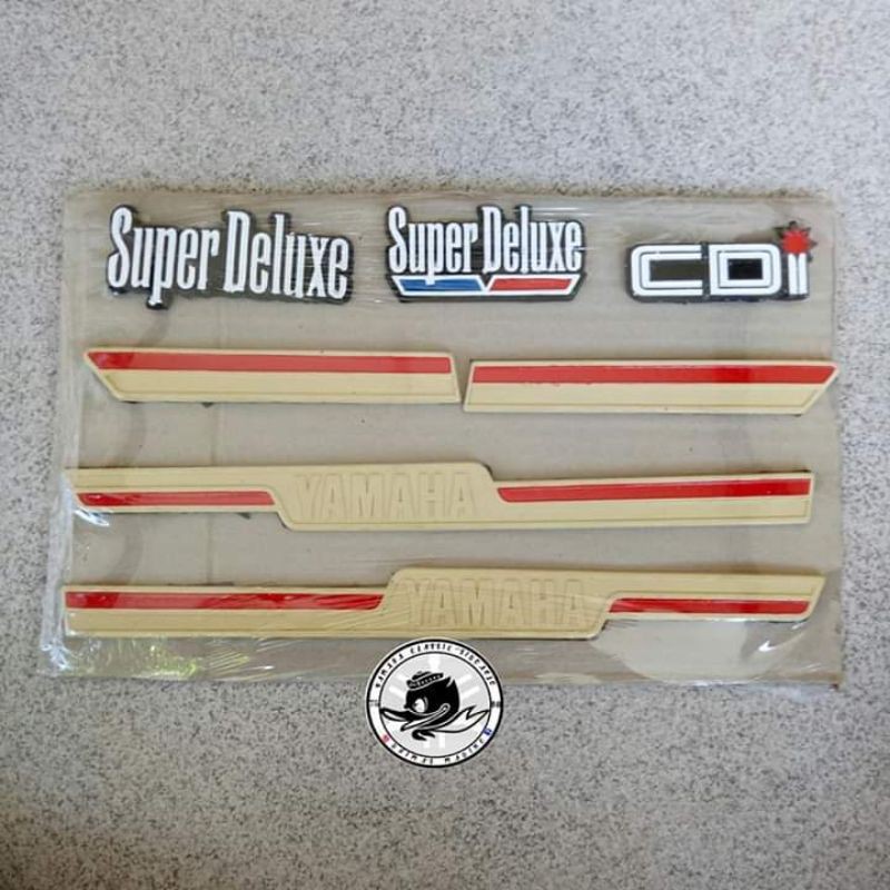 LOGO EMBLEM SET YAMAHA V80SS ROBOT SUPERDELUXE 1982 1983