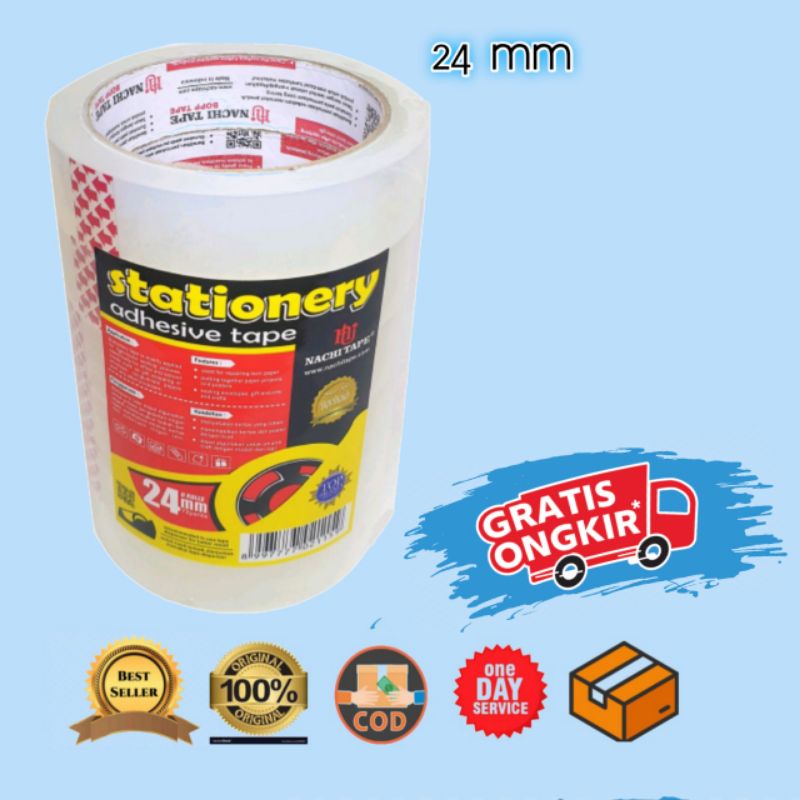 

NACHI ISOLASI 24 MM / NACHI TAPE / SOLATIP / LAKBAN BENING / SOLASI