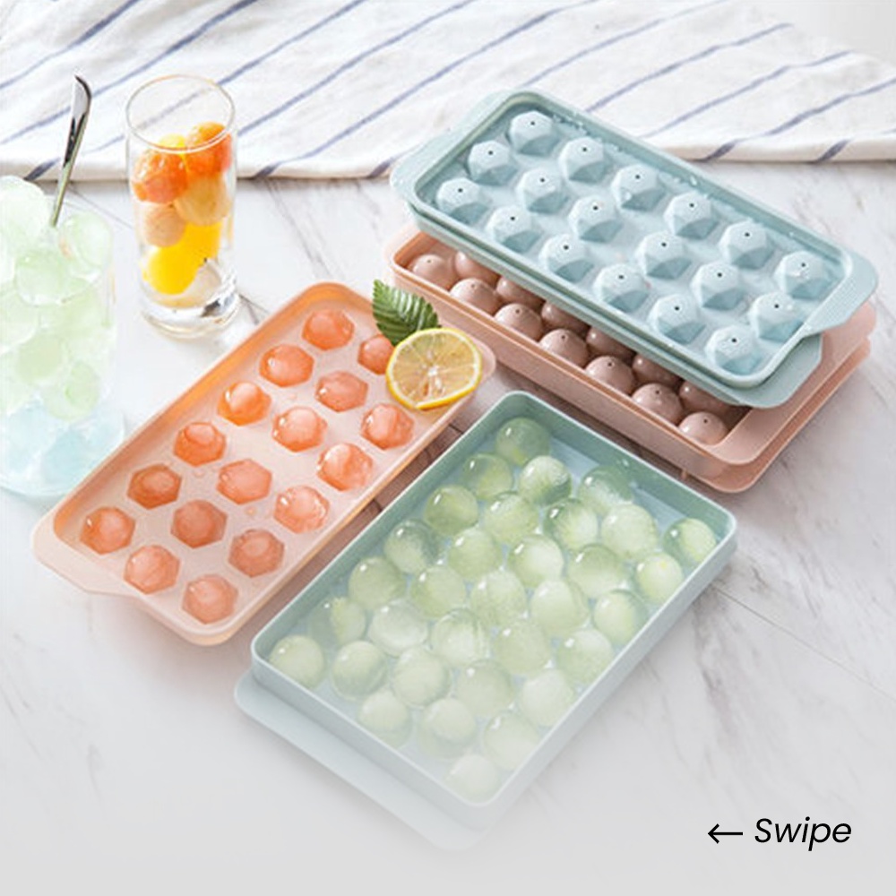 Cetakan Es Batu Bulat Ice Tray Pembuat Es Batu