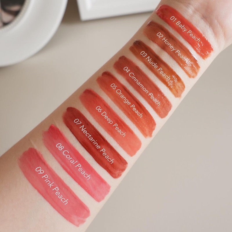 Baby Bright Lip &amp; Cheek Peach Glow Tint เบบี้ ไบรท์ ลิปทิ้นท์พีช เนื้อออยล์ 2.4 กรัม