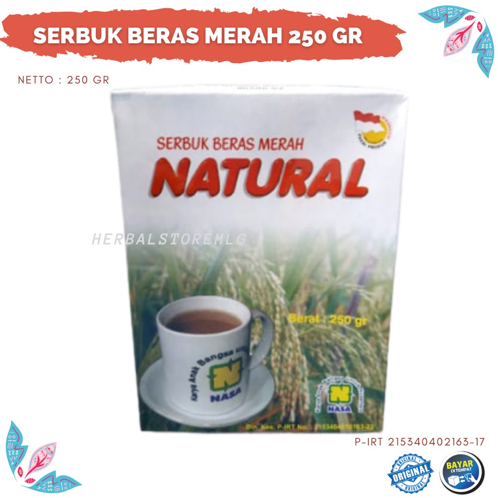 

Serbuk Beras Merah Natural 250gram
