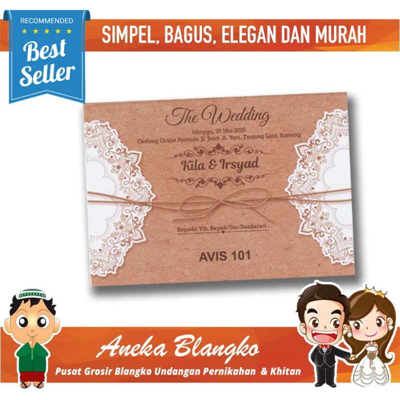 BEST SELLER Blangko Undangan Pernikahan AVIS 101
