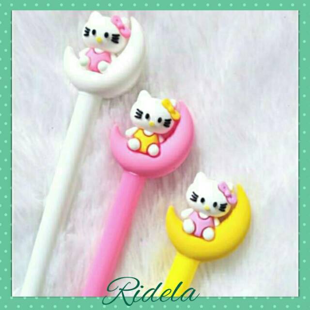 

[RC21] - PULPEN GEL KARAKTER HELLO KITTY BULAN PULPEN HELLO KITTY BOLPOIN TINTA HITAM /RIDELA SUMBAR