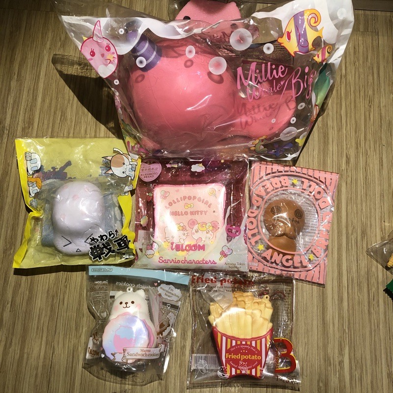 FLASHSALE SQUISHY IBLOOM MURAH MILLIE THE WHALE BREAD DOLL MARMO IBLOOM FRIES TANKER IBLOOM TOAST