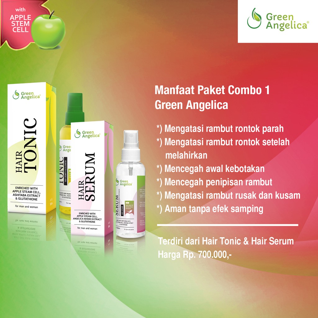 Green Angelica Paket Penipisan Parah / Combo Satu