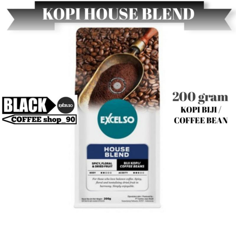 

kopi excelso house blend @200 gram (biji kopi/coffee beans)