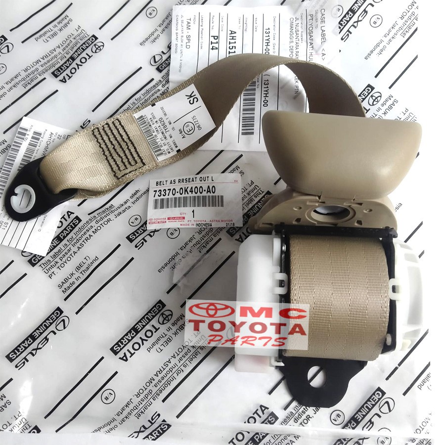 Safety Belt / Seat Belt Belakang Kiri Fortuner 73370-0K400-A0