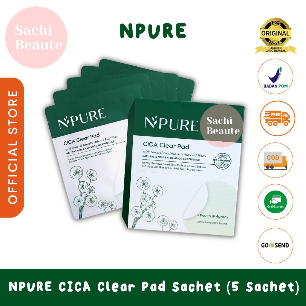 NPURE Cica Clear Pad Sachet &amp; Licorice Pad Sachet Bpom