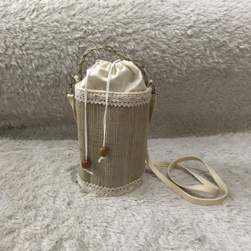 tas selempang / slingbag etnik tabung renda