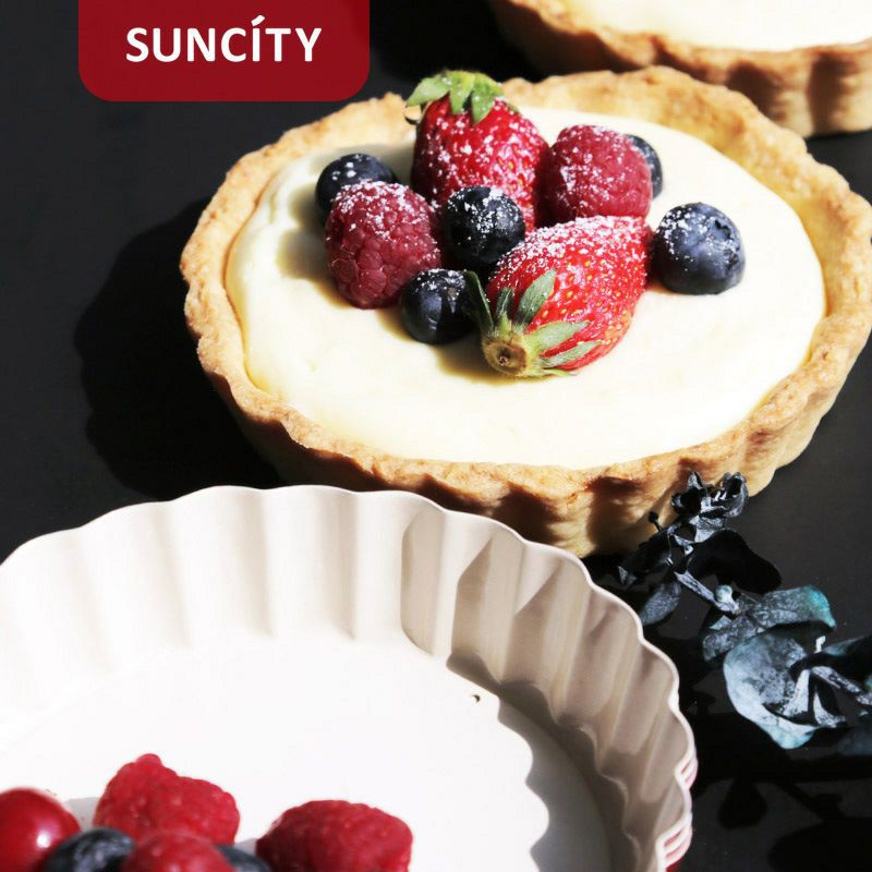 Suncity Red 8 inch Flan Tin cake pan / loyang pie / egg tart